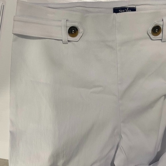 New York woman's white Solid Dress‎ Pants 12p - Picture 5 of 6